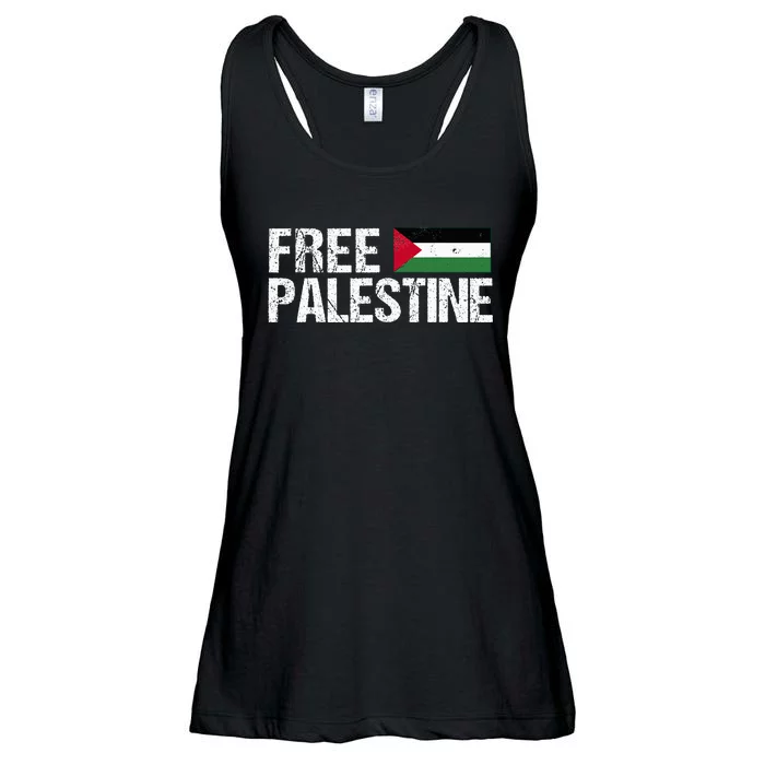 Palestine Flag Free Palestine Ladies Essential Flowy Tank