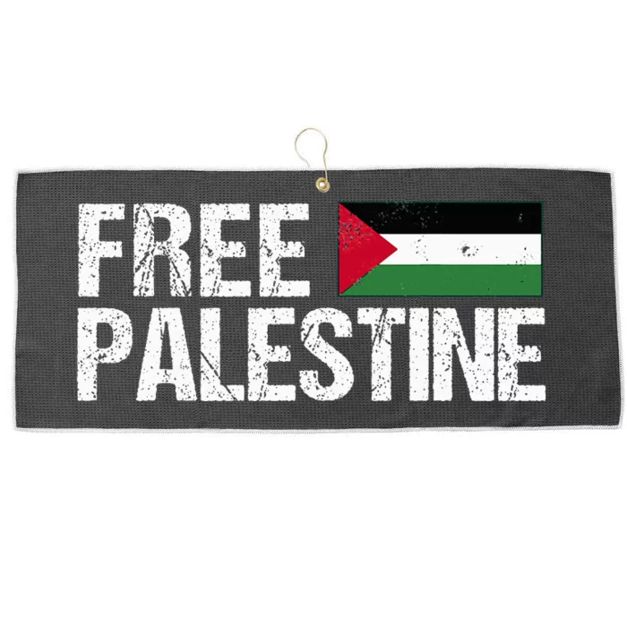 Palestine Flag Free Palestine Large Microfiber Waffle Golf Towel