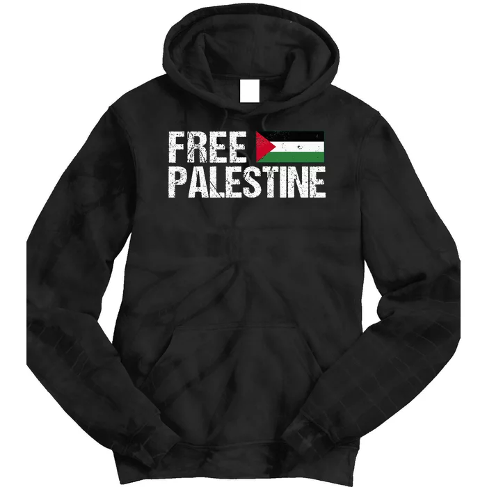 Palestine Flag Free Palestine Tie Dye Hoodie