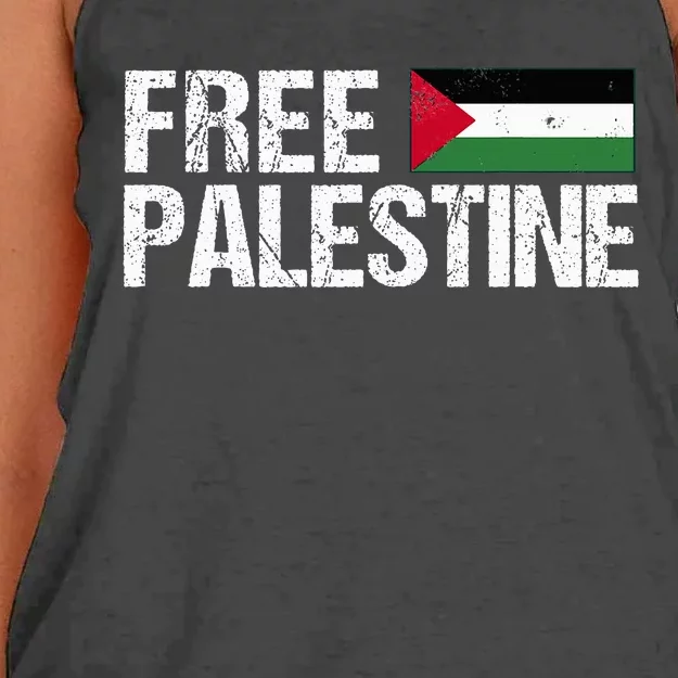 Palestine Flag Free Palestine Women's Knotted Racerback Tank