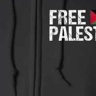 Palestine Flag Free Palestine Full Zip Hoodie