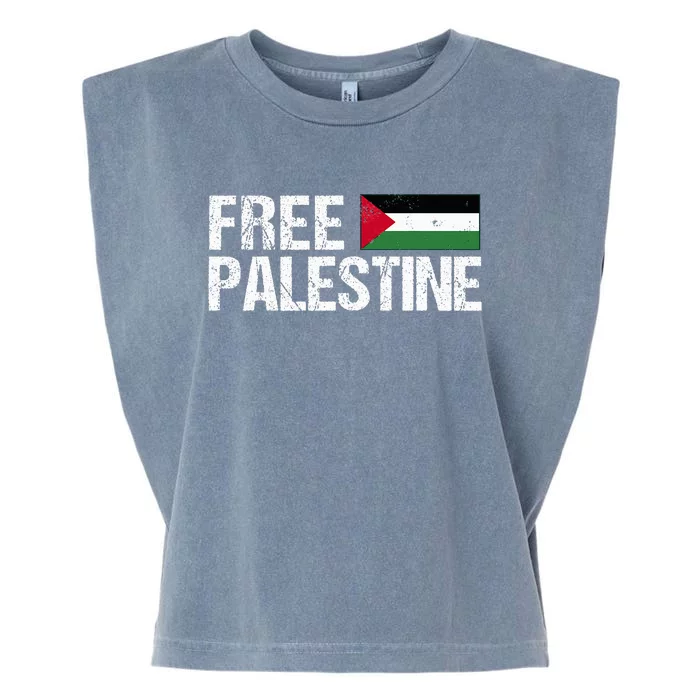 Palestine Flag Free Palestine Garment-Dyed Women's Muscle Tee