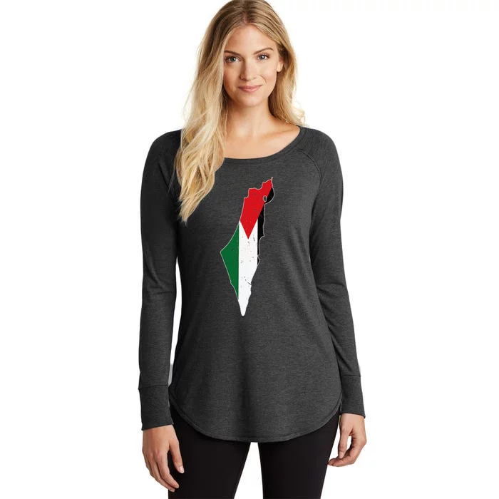 Palestine Flag Free Palestine Women's Perfect Tri Tunic Long Sleeve Shirt