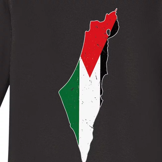 Palestine Flag Free Palestine Baby Long Sleeve Bodysuit