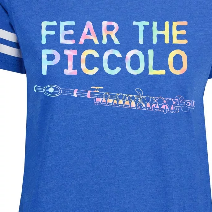 Piccolo Flute Fear The Piccolo Flutist Tie Dye Enza Ladies Jersey Football T-Shirt