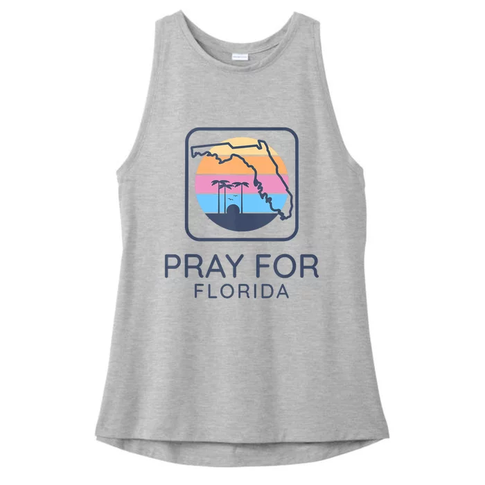 Pray For Florida Strong Ladies Tri-Blend Wicking Tank