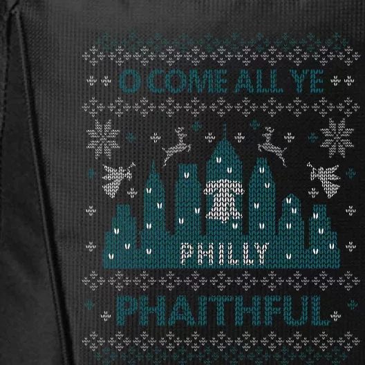 Philly Faithful Funny Philadelphia Philly Fan Ugly Christmas City Backpack