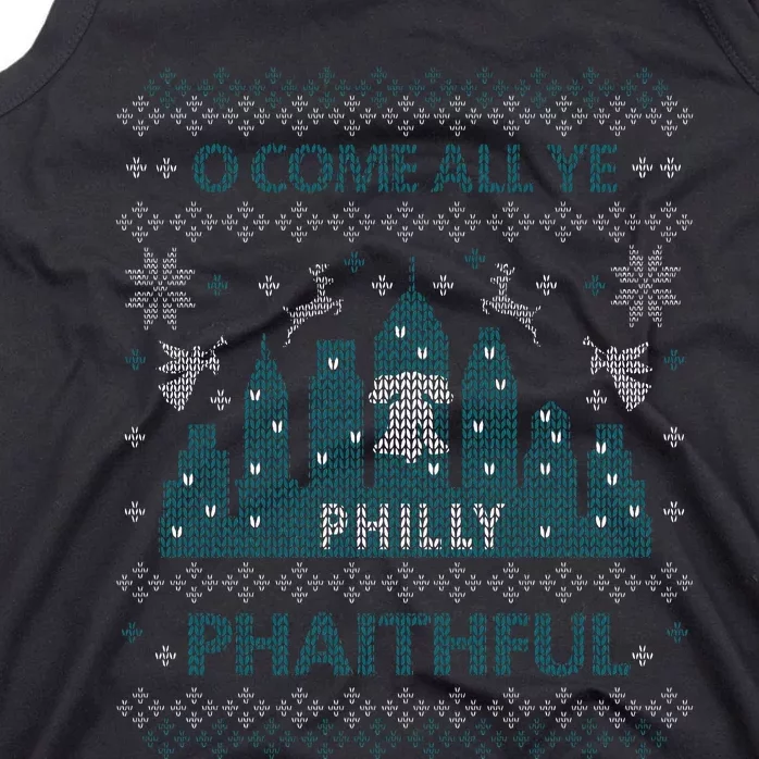 Philly Faithful Funny Philadelphia Philly Fan Ugly Christmas Tank Top