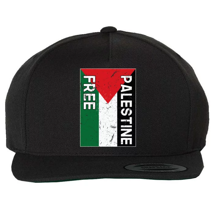 Palestine Flag Free Gaza I Stand With Free Palestine Wool Snapback Cap