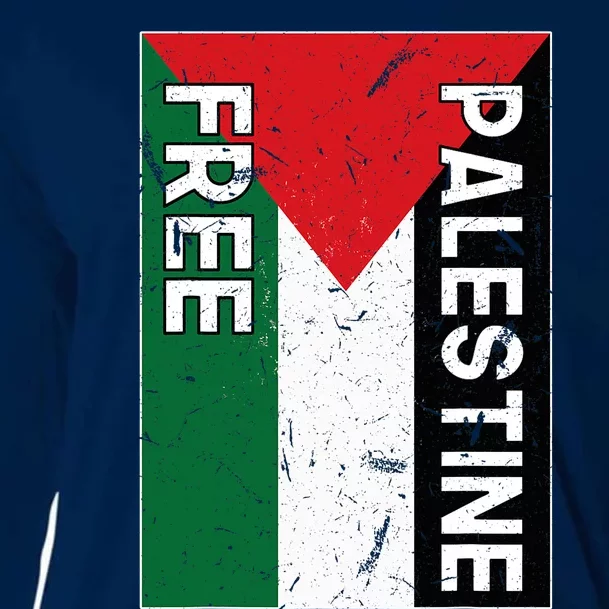 Palestine Flag Free Gaza I Stand With Free Palestine Cooling Performance Long Sleeve Crew