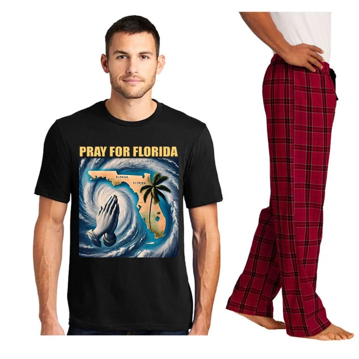 Pray For Florida Florida Strong Usa Flag Florida Map Pajama Set