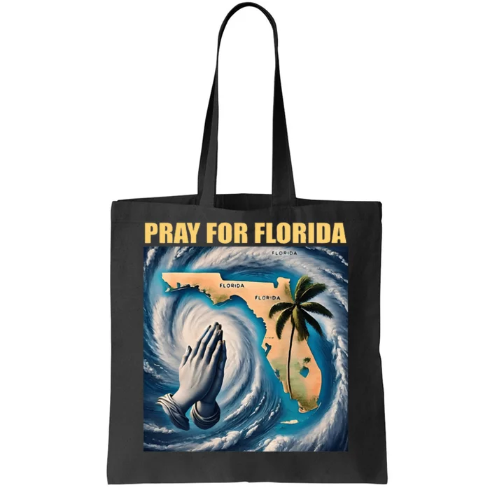 Pray For Florida Florida Strong Usa Flag Florida Map Tote Bag