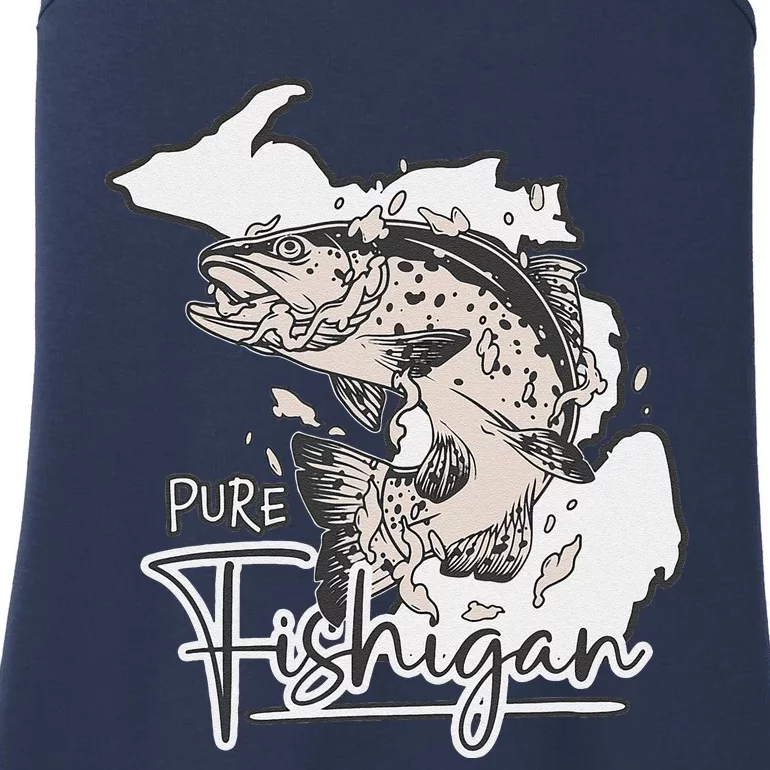 Pure Fishigan Fisherman State Of Michigan Fishing Ladies Essential Tank