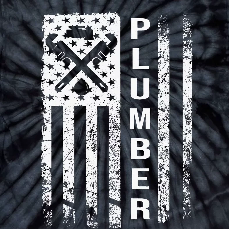 Plumber Flag Funny Plumbing Outfit Tie-Dye T-Shirt