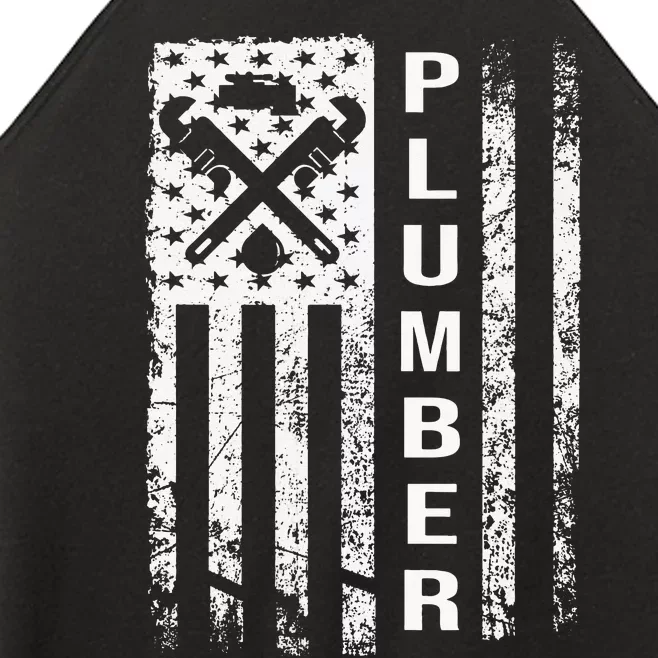 Plumber Flag Funny Plumbing Outfit Women’s Perfect Tri Rocker Tank