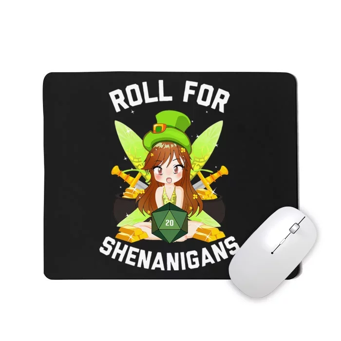 Pixie Fairy Fantasy D20abletop RPG Funny St Patricks Day Mousepad