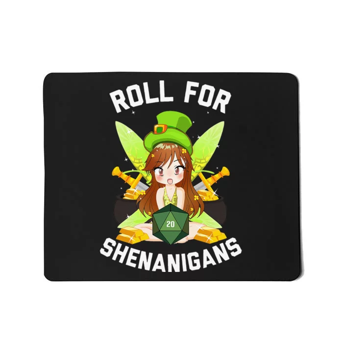 Pixie Fairy Fantasy D20abletop RPG Funny St Patricks Day Mousepad