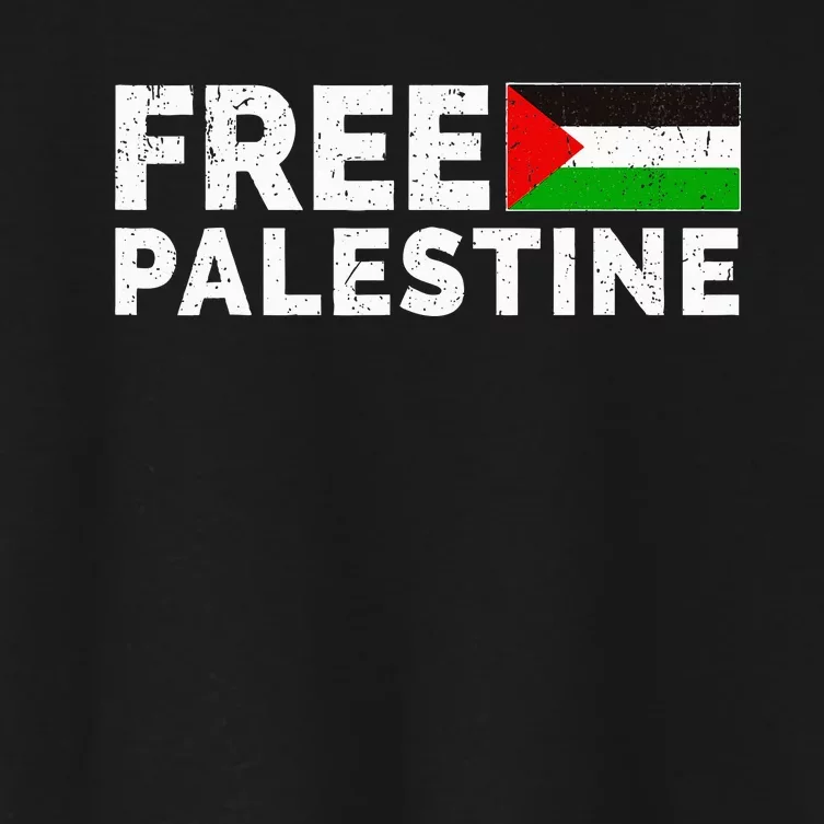 Palestine Flag Free Gaza Women's Crop Top Tee