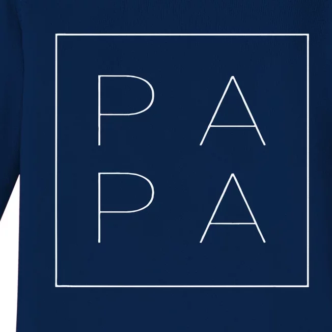 PAPA Funny Fathers Day Present For Dad Papa Grandpa Dada Baby Long Sleeve Bodysuit