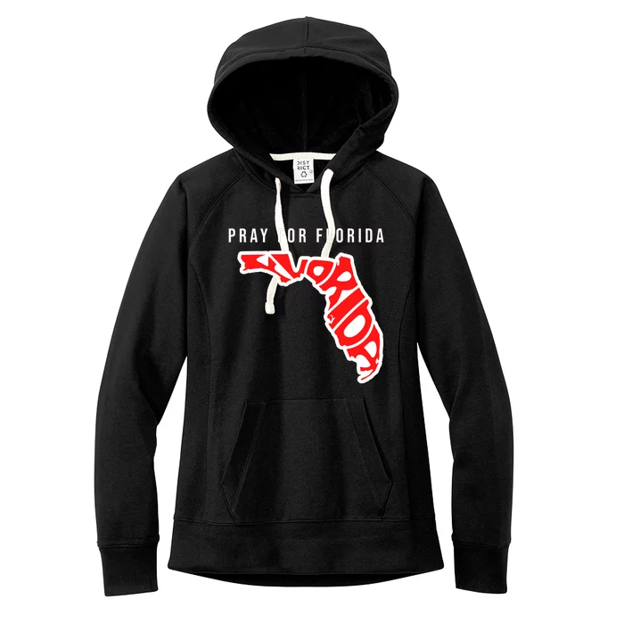 Pray For Florida Hurricane IAN Survivor Women's Fleece Hoodie