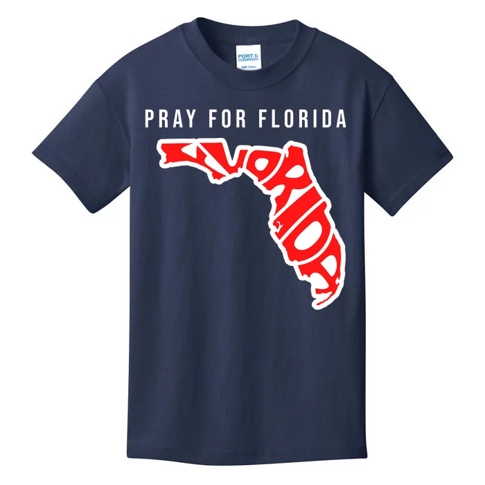 Pray For Florida Hurricane IAN Survivor Kids T-Shirt