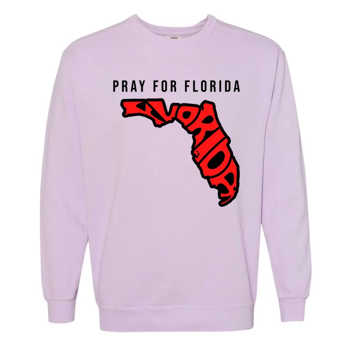 Pray For Florida Hurricane IAN Survivor Garment-Dyed Sweatshirt