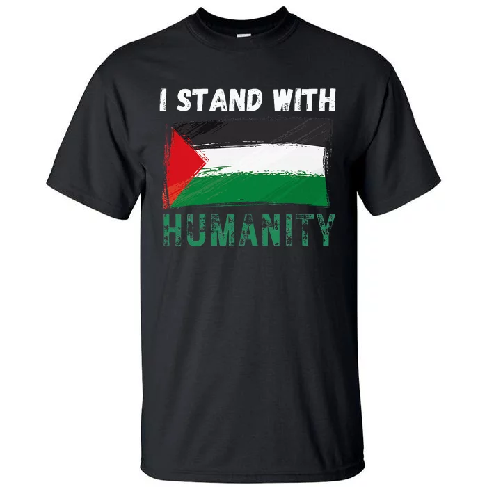 Palestine Flag Free Gaza I Stand With Free Palestine Gaza Tall T-Shirt