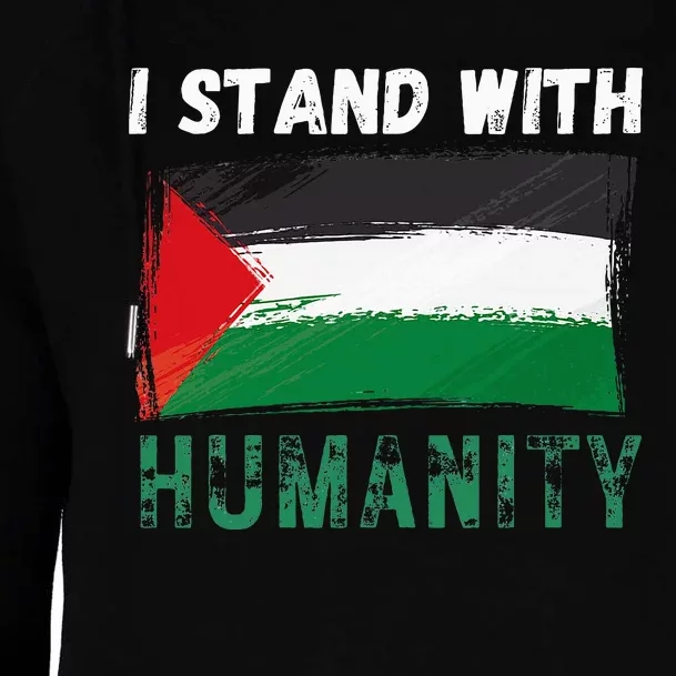 Palestine Flag Free Gaza I Stand With Free Palestine Gaza Womens Funnel Neck Pullover Hood