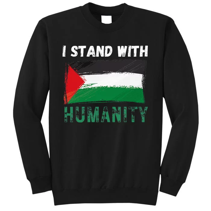 Palestine Flag Free Gaza I Stand With Free Palestine Gaza Tall Sweatshirt