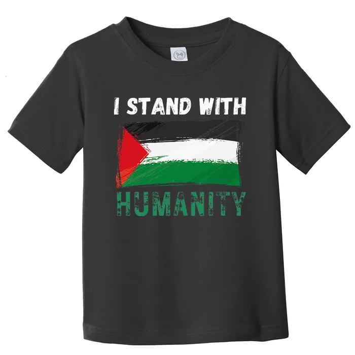 Palestine Flag Free Gaza I Stand With Free Palestine Gaza Toddler T-Shirt