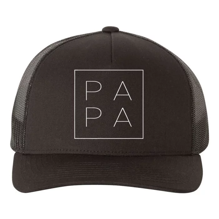 PAPA Funny Fathers Day Present For Dad, Papa, Grandpa, Dada TShirt Yupoong Adult 5-Panel Trucker Hat