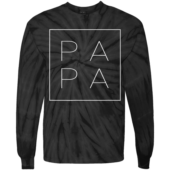 PAPA Funny Fathers Day Present For Dad, Papa, Grandpa, Dada TShirt Tie-Dye Long Sleeve Shirt