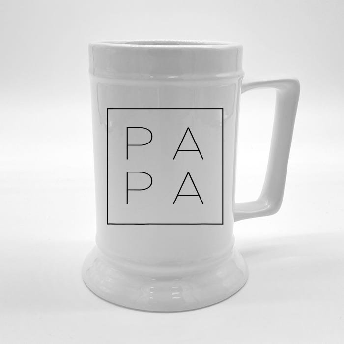 PAPA Funny Fathers Day Present For Dad, Papa, Grandpa, Dada TShirt Front & Back Beer Stein