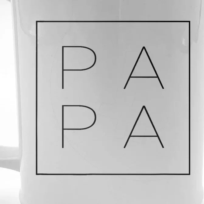 PAPA Funny Fathers Day Present For Dad, Papa, Grandpa, Dada TShirt Front & Back Beer Stein