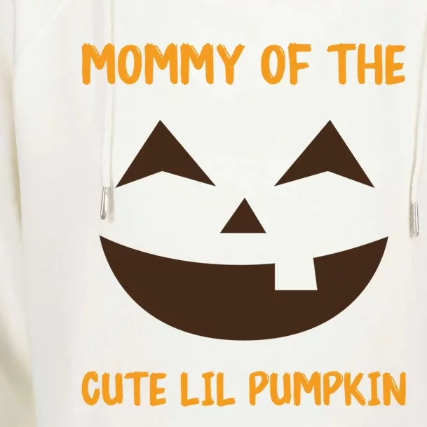 Pumpkin Face Funny Mommy Of The Cute Lil Pumpkin Halloween Meaningful Gift Womens Funnel Neck Pullover Hood