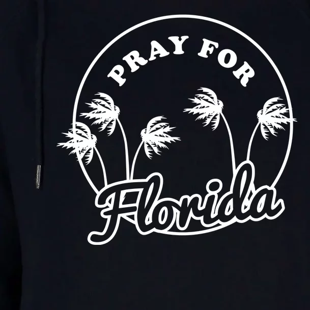 Pray For Florida Womens Funnel Neck Pullover Hood