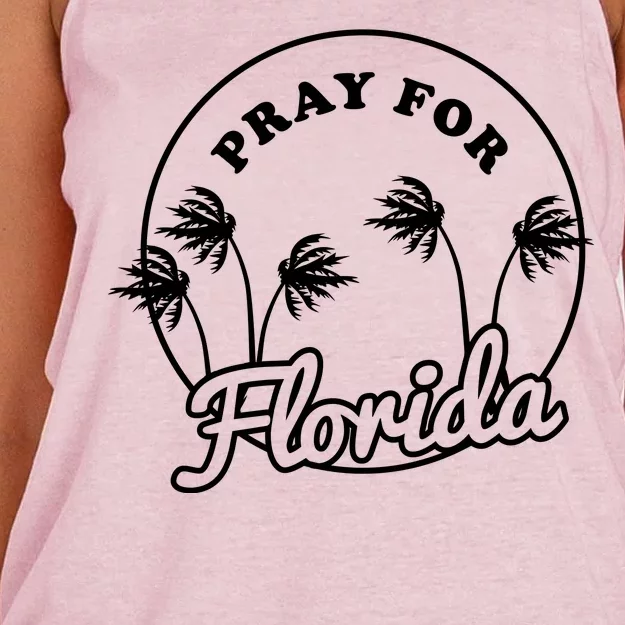 Pray For Florida Women's Knotted Racerback Tank