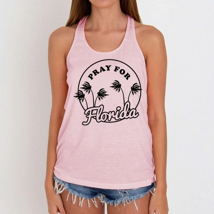 Pray For Florida Women's Knotted Racerback Tank