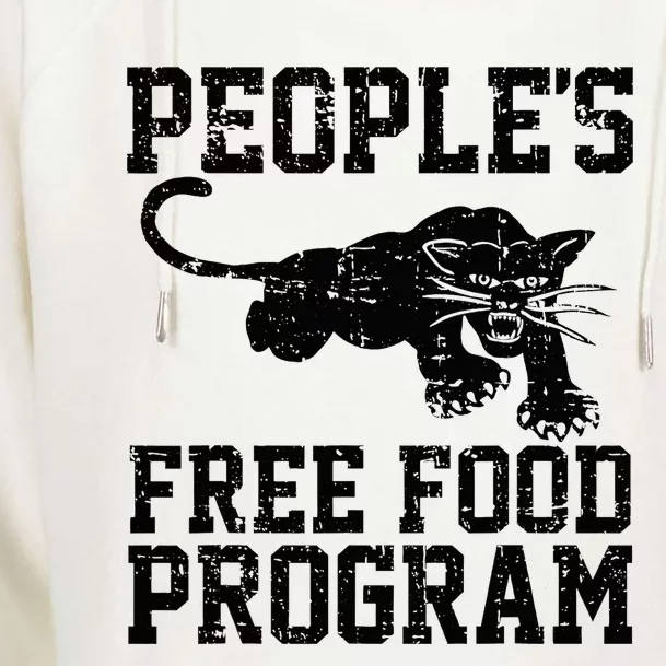 PeopleS Free Food Program Womens Funnel Neck Pullover Hood