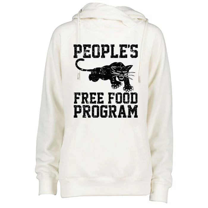 PeopleS Free Food Program Womens Funnel Neck Pullover Hood