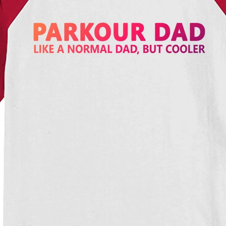 Parkour Father Free Running Parkour Dad Gift Kids Colorblock Raglan Jersey