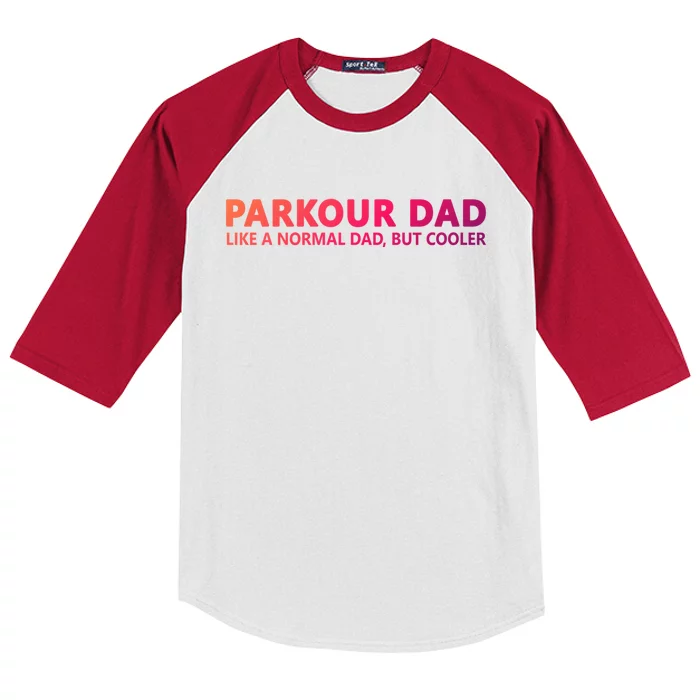 Parkour Father Free Running Parkour Dad Gift Kids Colorblock Raglan Jersey