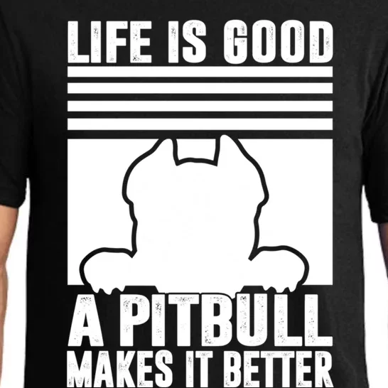 Pitbull Funny Gift Dog Dad Dog Mom Pitbull Gift Pajama Set