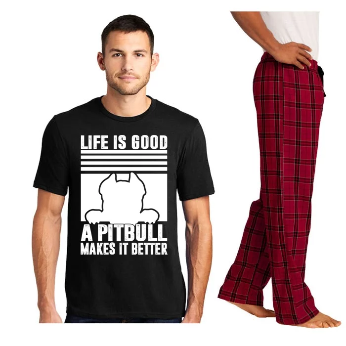 Pitbull Funny Gift Dog Dad Dog Mom Pitbull Gift Pajama Set