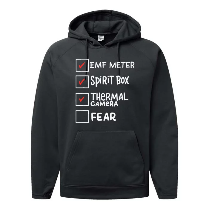 Phasmophobia Funny Ghost Hunter Paranormal Investigators Performance Fleece Hoodie