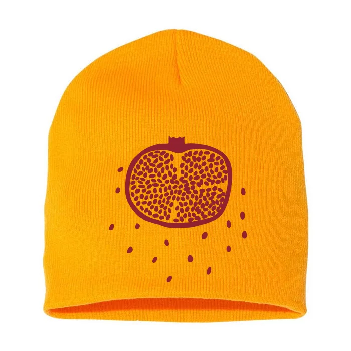 Pomegranate Fruit Gardening Gift Short Acrylic Beanie