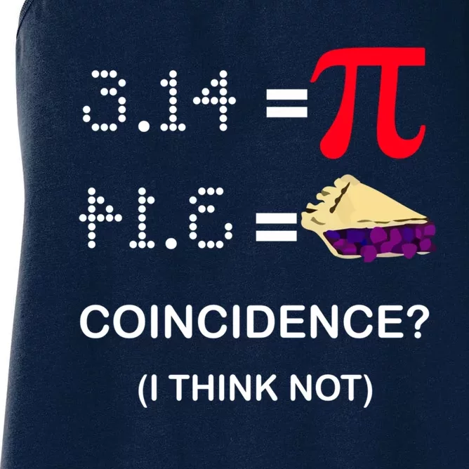 Pi Funny Gift 3 14 = Pie Coincidence ? I Think Not Happy Pi Day Gift Women's Racerback Tank