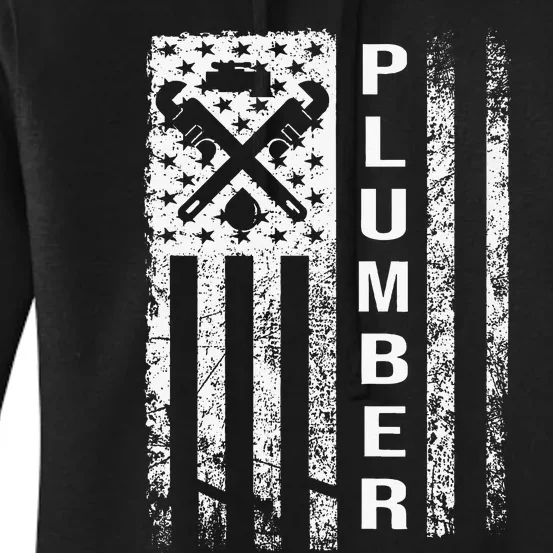 Plumber Flag Gifts For Plumbers Funny Plumbing Outfit Women's Pullover Hoodie