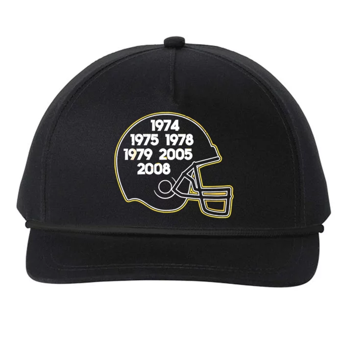 Pittsburgh Football Glory Years Helmet Snapback Five-Panel Rope Hat