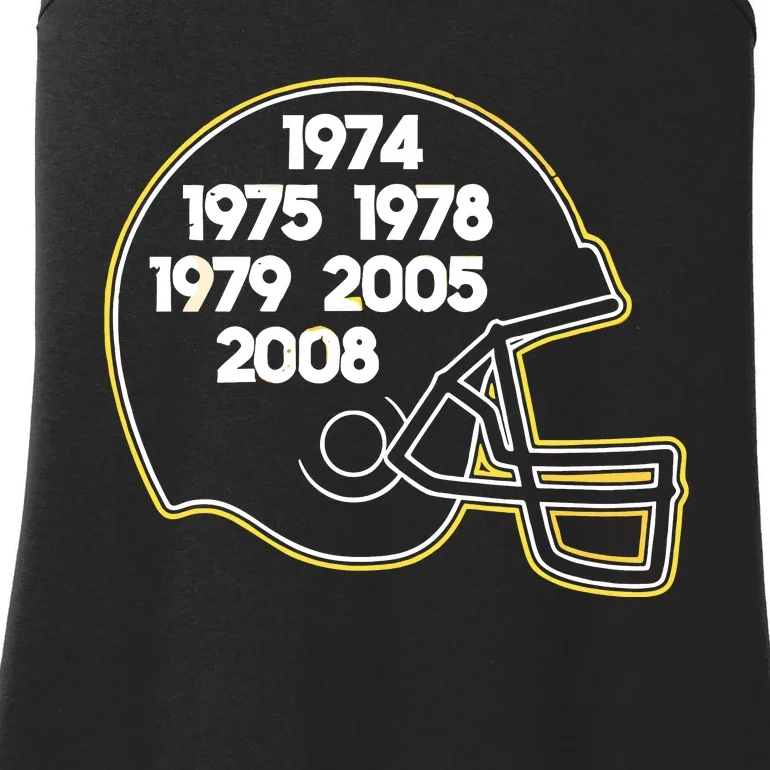 Pittsburgh Football Glory Years Helmet Ladies Essential Tank